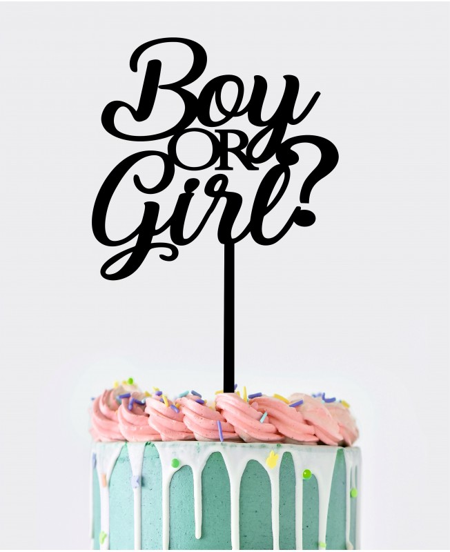 Topper Cake Modèle Boy or Girl - Mllemeva