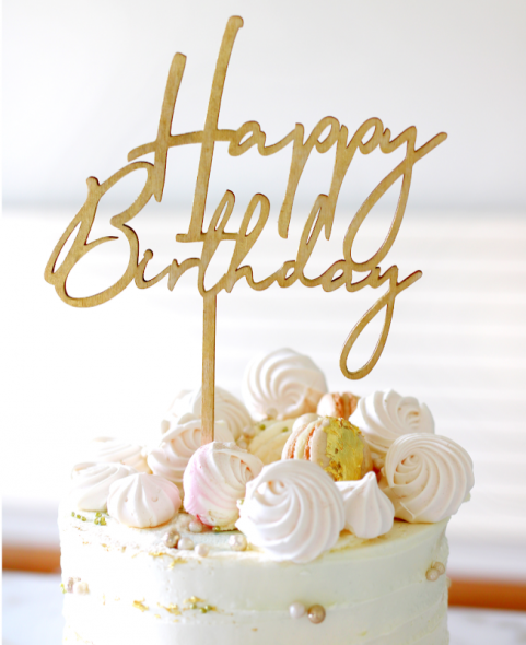 Gelukkige verjaardag - Topper taart