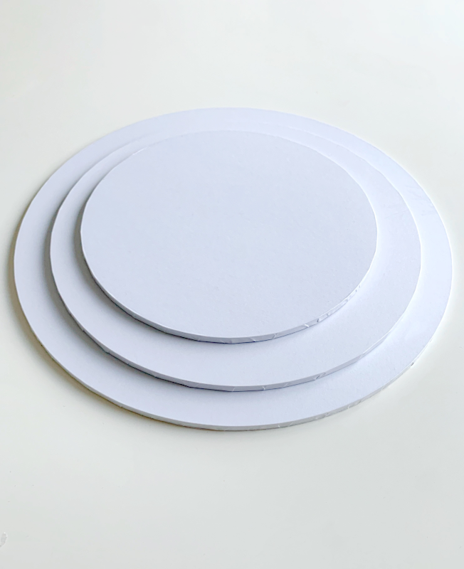 WHITE ACRYLIC ROUND DISC 5MM THICK WEDDING CAKE BOARD 